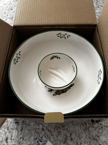 Pimpernel / SpodeChristmas Tree Tiered 2 Piece 10" Chip n' Dip Set Holiday Gift - Picture 5 of 5