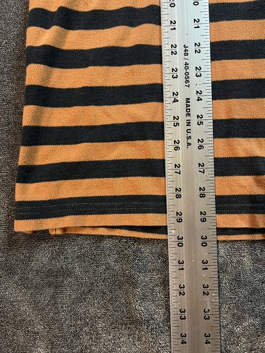 Men's Duck Head Striped Polo, Brown And Black, Size Large - Picture 3 of 7
