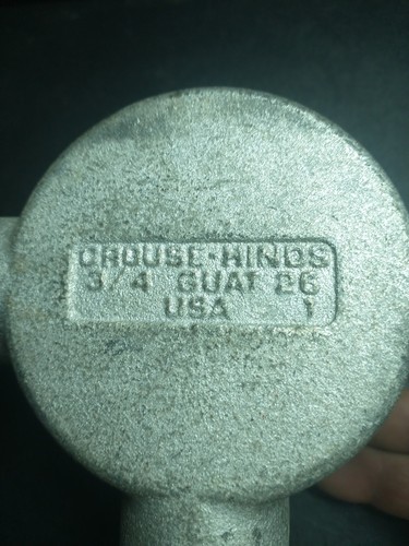 Crouse-Hinds GUAT-26 3/4 Conduit Outlet Box - NO O-RING - Picture 3 of 3