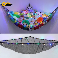Stuffed Animal Net Or Hammock With LED Light Hanging Toy Net Hammock For Stuff