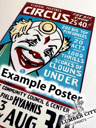 Bundetheater Zirkus Große Show 1934 Vintage Poster Wandbild Druck Retro - Bild 4 von 6