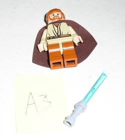 Lego Star Wars OBI-WAN KENOBI (Dark Orange Legs) Minifigure 7255 (Minty) *A3*