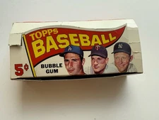 1965 Tops Baseball Original 5c Wax Pack Empty Box EX
