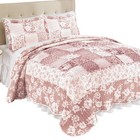 Eden Floral Patchwork Scalloped Edge Quilt