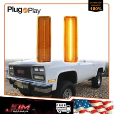 For 82-94 Chevy S10 Blazer Sonoma Full Amber LED Side Marker Signal Park Lights