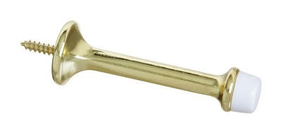 National Hardware N199-372 Brass 3 in. Projection Rigid Door Stop 3.55 Hx1 W in.