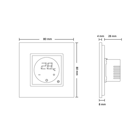 LIVOLO Termostato Digital de Ambiente Sensor de Temperatura Externo Calefacción por Suelo Radiante - Imagen 7 de 7