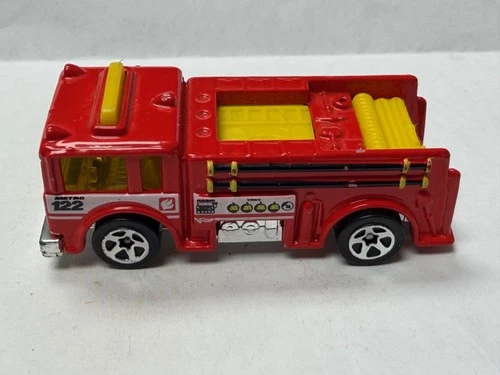 Vintage 1976 Hot Wheels Metro Unit 122 Fire Truck Red Yellow 1:64 Malaysia L28