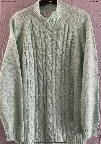 Ladies Vintage 80s Jumper Size M From Miranda In Green - Picture 6 of 6