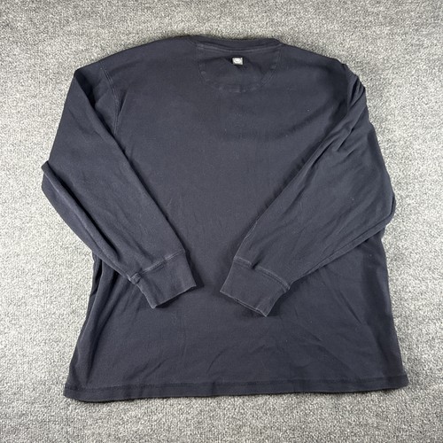 Ecko Unltd Button Up Shirt Mens 2XL XXL Navy Blue Long Sleeve Thermal Y2K - Picture 4 of 6