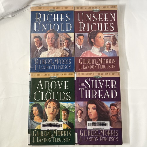 Complete Set Lot of 4 Chronicles of Golden Frontier by Gilbert Morris Ex-Library - Picture 1 of 20