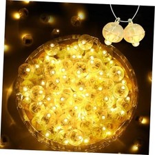 100PCs Mini Led Lights,Led Balloons Light for Party 100P-Steady On Warm White