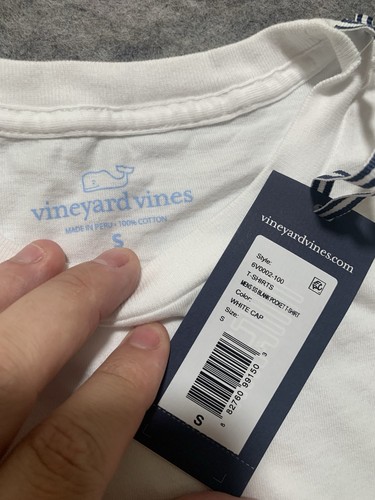 Vineyard Vines Men’s Size S White Short Sleeve White Pocket T- Shirt NWT 0853 - Picture 2 of 10