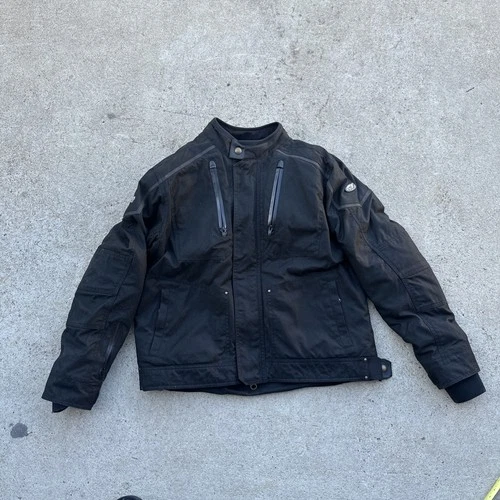 Roland Sands Designs RSD Mens Houston Motorcycle Jacket Sz L Black Cotton - product listing photo