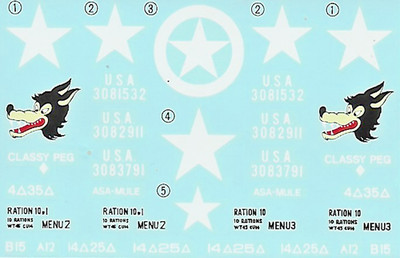 Tamiya 1/35 USA Medium Tank M4A3 Sherman 75mm Gun Decal Set. Nur einer auf Lager!