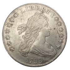 1 Coin-1799 Drapped Bust Dollar VG/AU Conditi...