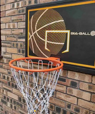 Wall Mounted Basketball Hoop Ring Backboard Outdoor Garden Durable Sporting Fun