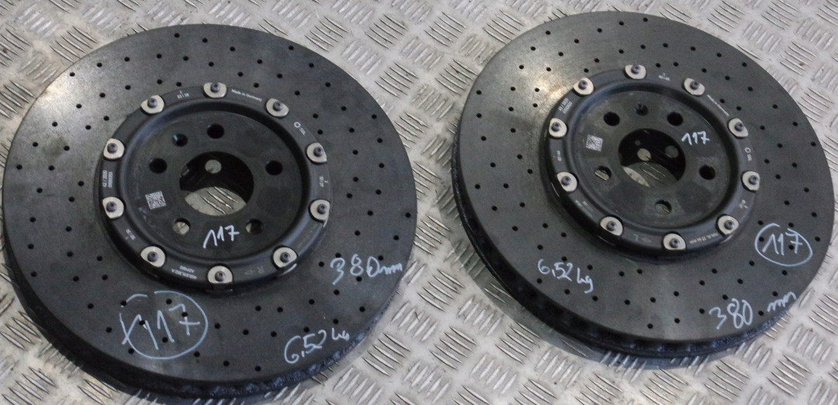 LAMBORGHINI HURACAN EVO CARBON CERAMIC BRAKE DISC ROTOR CALIPER SET LIKE NEW OEM