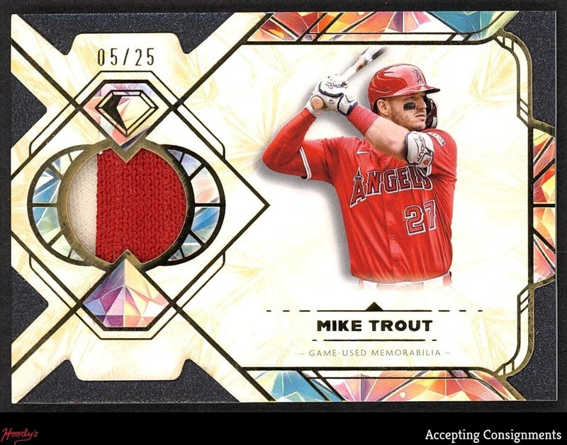 2025 Topps Diamond Icons Single Player Relics Mike Trout GAME USED PATCH 05/25