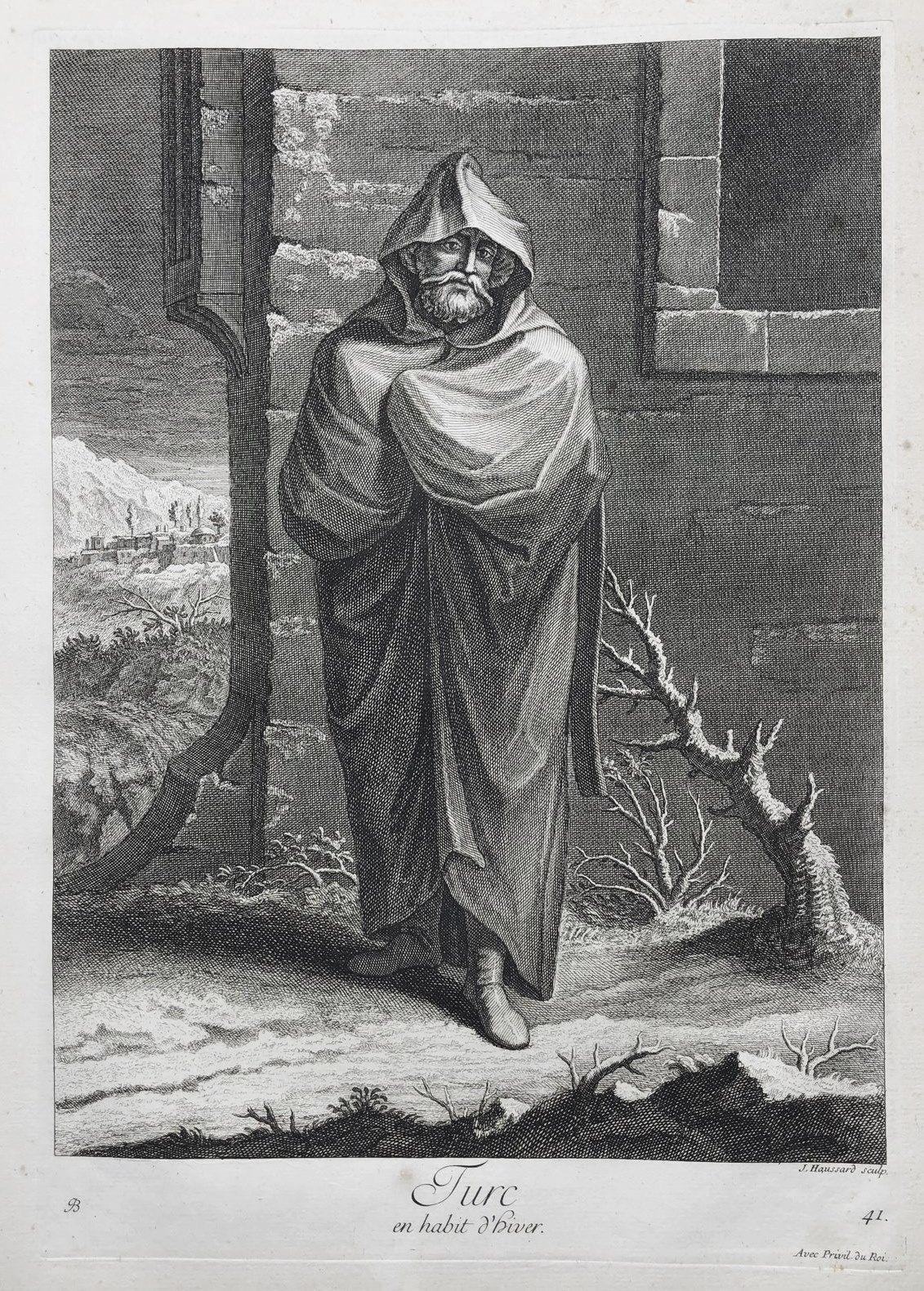 Disfraces Turcos Hombre Trachten Imperio Otomano Grabado Kupferstich Le Hay 1714