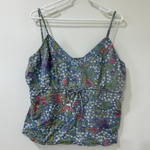 Gramicci Womens Sz XL Floral Babydoll Tank Top & Matching Tiered Skirt Boho - Picture 2 of 12