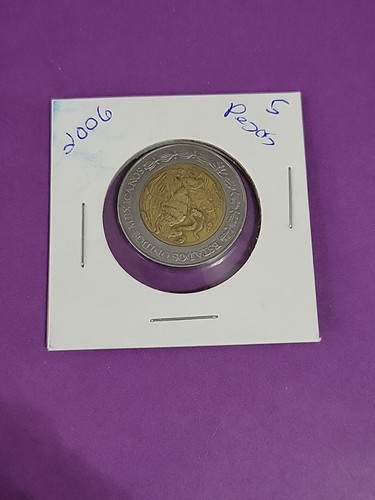 Bimetall Mexiko 5 Pesos Münze 2006 zirkuliert - Bild 9 von 11