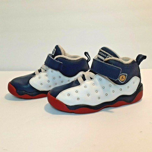 Zapatos para niños pequeños Jordan Jumpman Team II BT medianoche azul marino/blanco/rojo talla 9C - Imagen 5 de 9