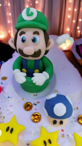 Mario Super Luigi Fondant cake topper decorations vegan - Picture 10 of 14