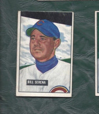 1951 Bowman baseball card #246 Bill Serena Chicago Cubs VGEX OC