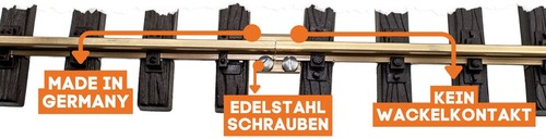 Schienenverbinder Messing 19 mm für Schienen Gleise Anlage Spur-G 10-250 Stück - Bild 6 von 6