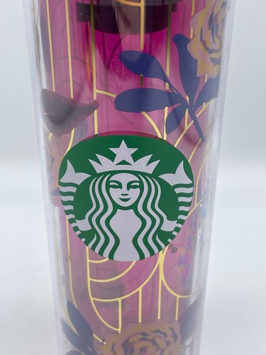 Starbucks Pink Rose Plum Kunststoff Travel Mug Tumbler Tasse mit Deckel 16 Oz 2020 - Bild 4 von 10