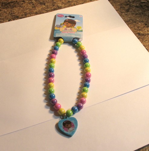 Disney Doc McStuffins Jewelry Necklace Beaded With Blue Charm NEW - Picture 3 of 3