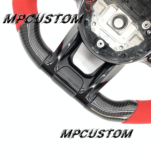 Volante de fibra de carbono apto para Mercedes_Benz AMG GLS C63 E300 A S E Class - Imagen 8 de 9