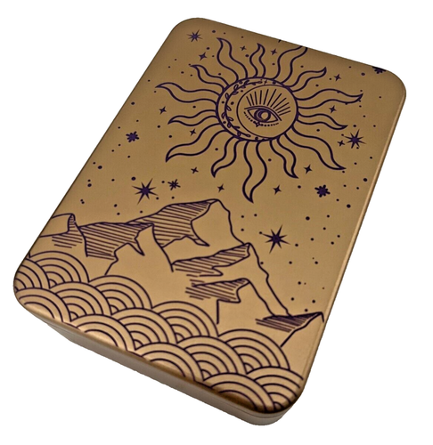 1910 Vintage Classic Tarot Guidebook Standard 78 Card Gold Tin with Purple Graph - 第 7/8 張圖片