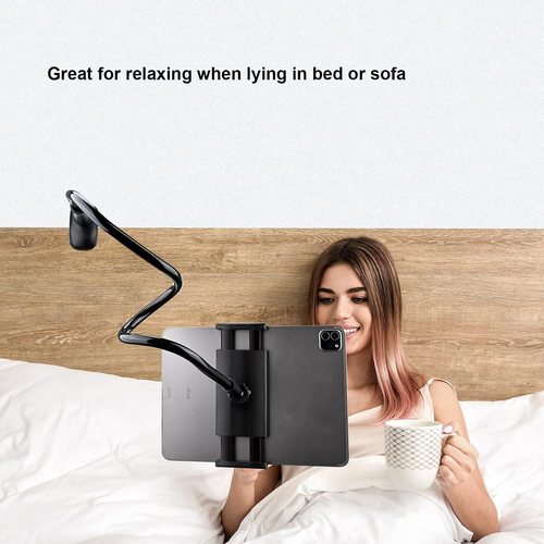 Tablet Stand Holder for Ipad Kindle Reading in Bed, with 33Inch Long Gooseneck A - Picture 6 of 12