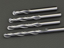 10pcs 3.175mm 1/8" x 22mm 2 Flute Ball nose End Mill Cutter CNC Bit