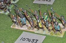 25mm medieval / english - halberd 12 figs - (107433)