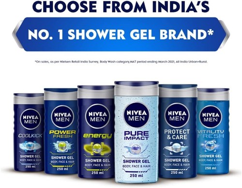 NIVEA MEN Active Clean Shower Gel-and Body Wash 500ml - Picture 6 of 7