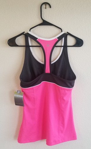 Tek Gear Medium Tank Top Shirt Dry Tek Racerback Athleisure Pink Black White  - Picture 8 of 11