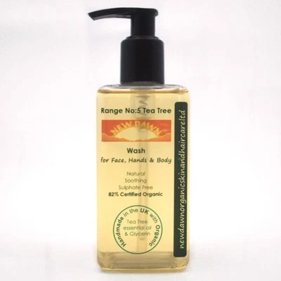 NEW DAWN ORGANIC SKIN AND HAIR CARE LTD TEEBAUM GESICHT, HAND & KÖRPERWÄSCHE - New Dawn Bio handgemachte Hautpflegeprodukte