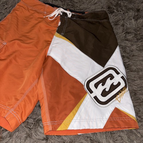 Vintage Billabong Boardshorts Herren 36 orange Shane Dorian Surfen Schwimmen Strand Y2K - Bild 4 von 11