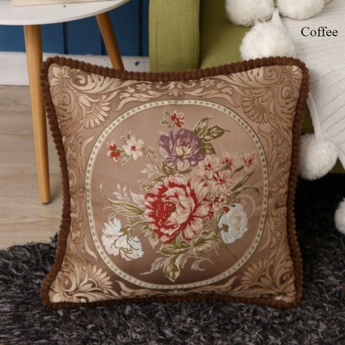 1 Stück Europäischer Jacquard Überwurf Kissenbezug Home Sofa Kissenhülle Ohne Kern 48*48 cm - Bild 13 von 13