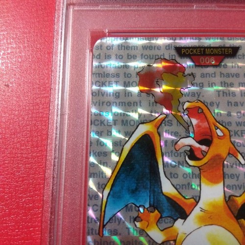 PSA 7 Japanese Pokemon Bandai Carddass Red Charizard Prism 1996 - Picture 3 of 10