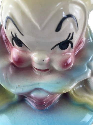 American Bisque Clown Jack In The Box Cookie Jar USA Circa 1950's - Picture 21 of 24