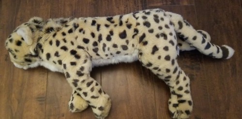 FAO Schwarz Realistic Cheetah Plush Stuffed Animal Jungle Cat Leopard  - Picture 1 of 6