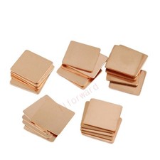 25pcs 15 x 15 x 0.6mm-1.5mm Copper Shim Pad Cooling Heatsink Laptop CPU GPU Chip