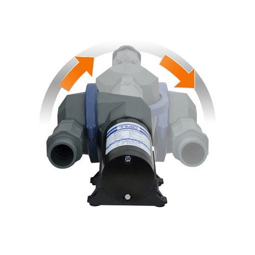 Black Waste Unmacerated Waste Diaphragm Pump 12 volt, Caravan, Boat, RV - Picture 3 of 3