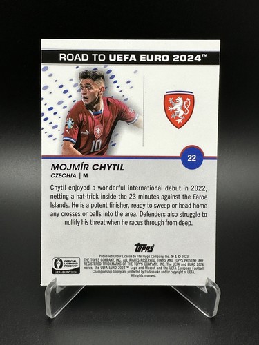 2023 Topps Pristine Road to UEFA Euro 2024 - Mojmir Chytil #22 (RC) - Czech - Bild 2 von 2