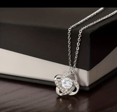 Sterling Silver Infinity Love Knot Pendant 18" Necklace | eBay