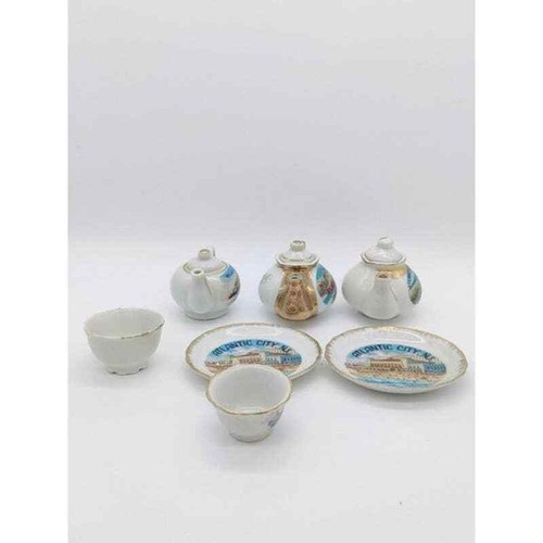 Mini teteras vintage de Atlantic City Nueva Jersey NJ tazas platillos recuerdo porcelana - Imagen 6 de 12